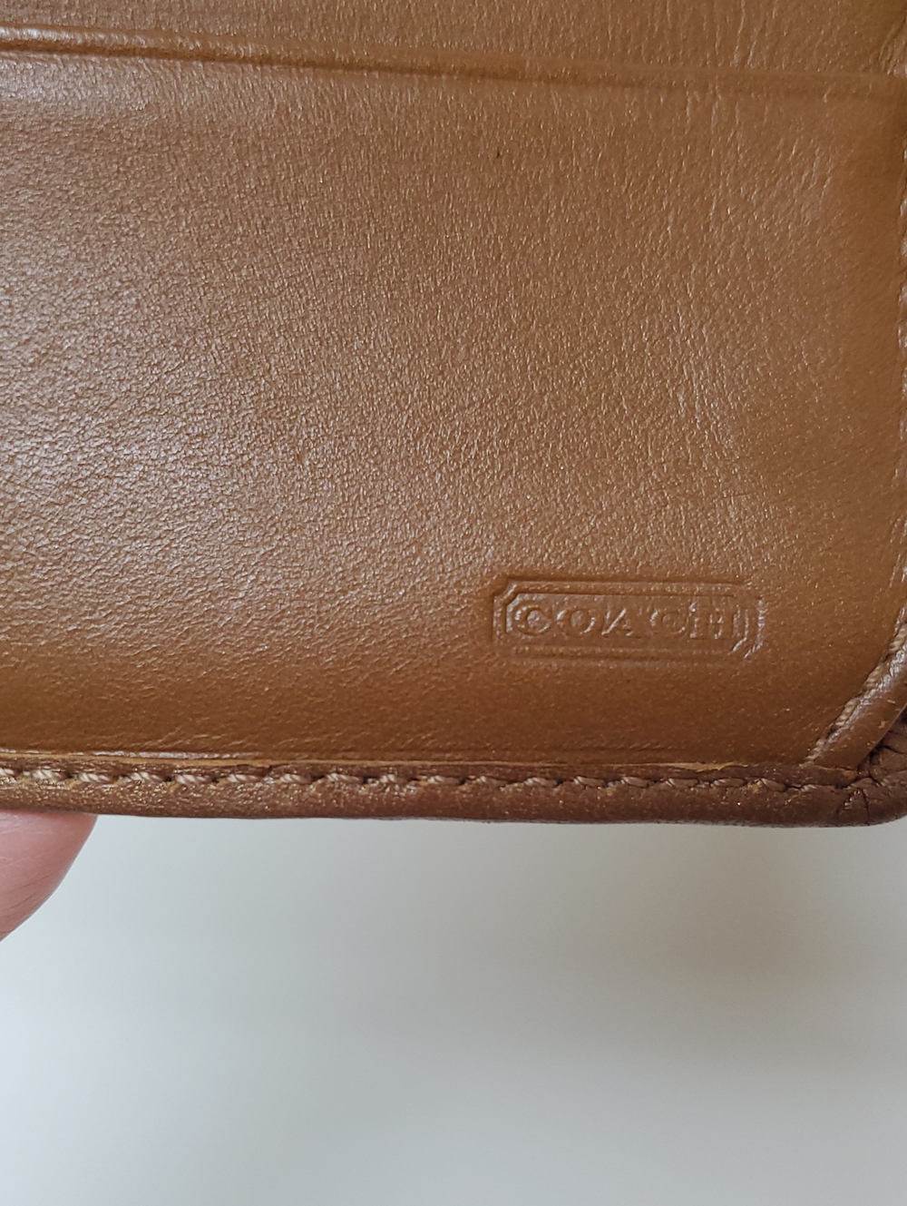 Coach Signature Turnlock Long Wallet Khaki Brown Canvas Leather Y2K EUC - Picture 4 of 17